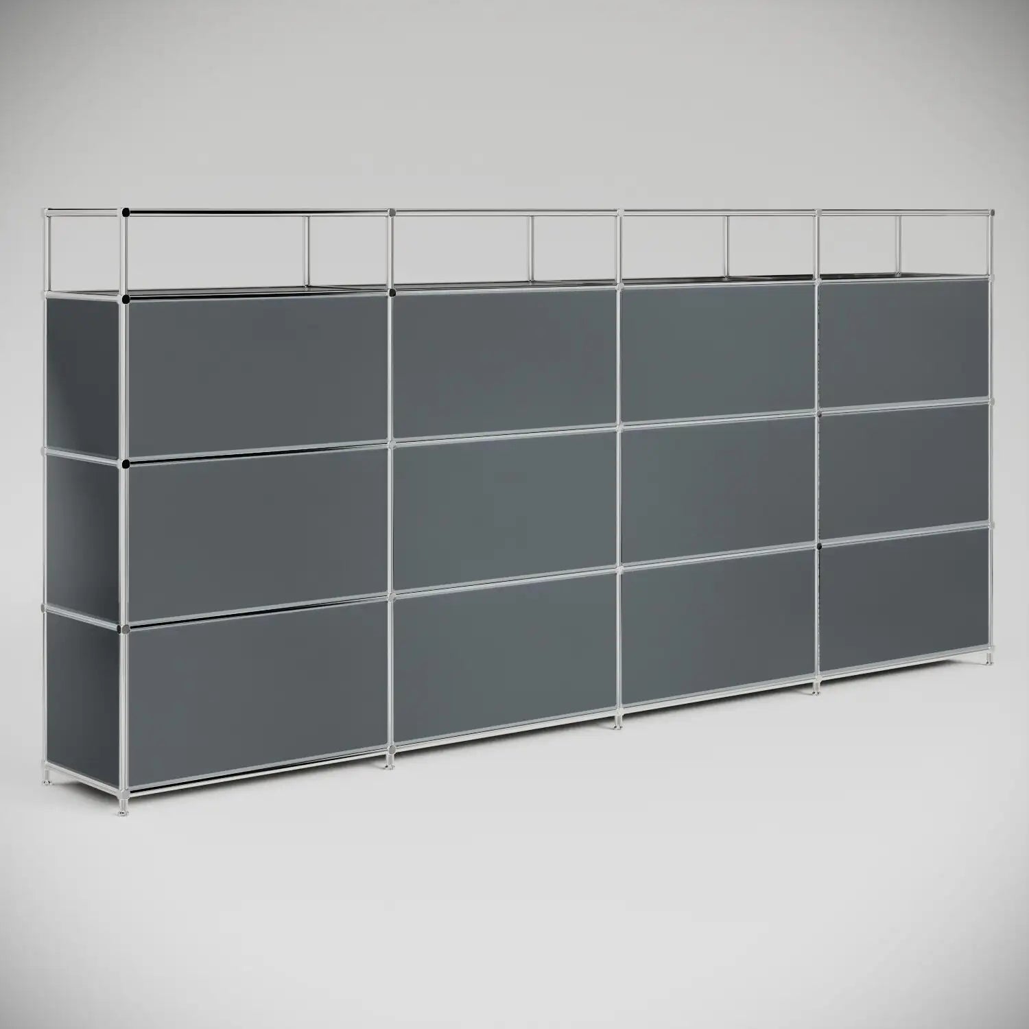 Grand comptoir d'accueil gris foncé