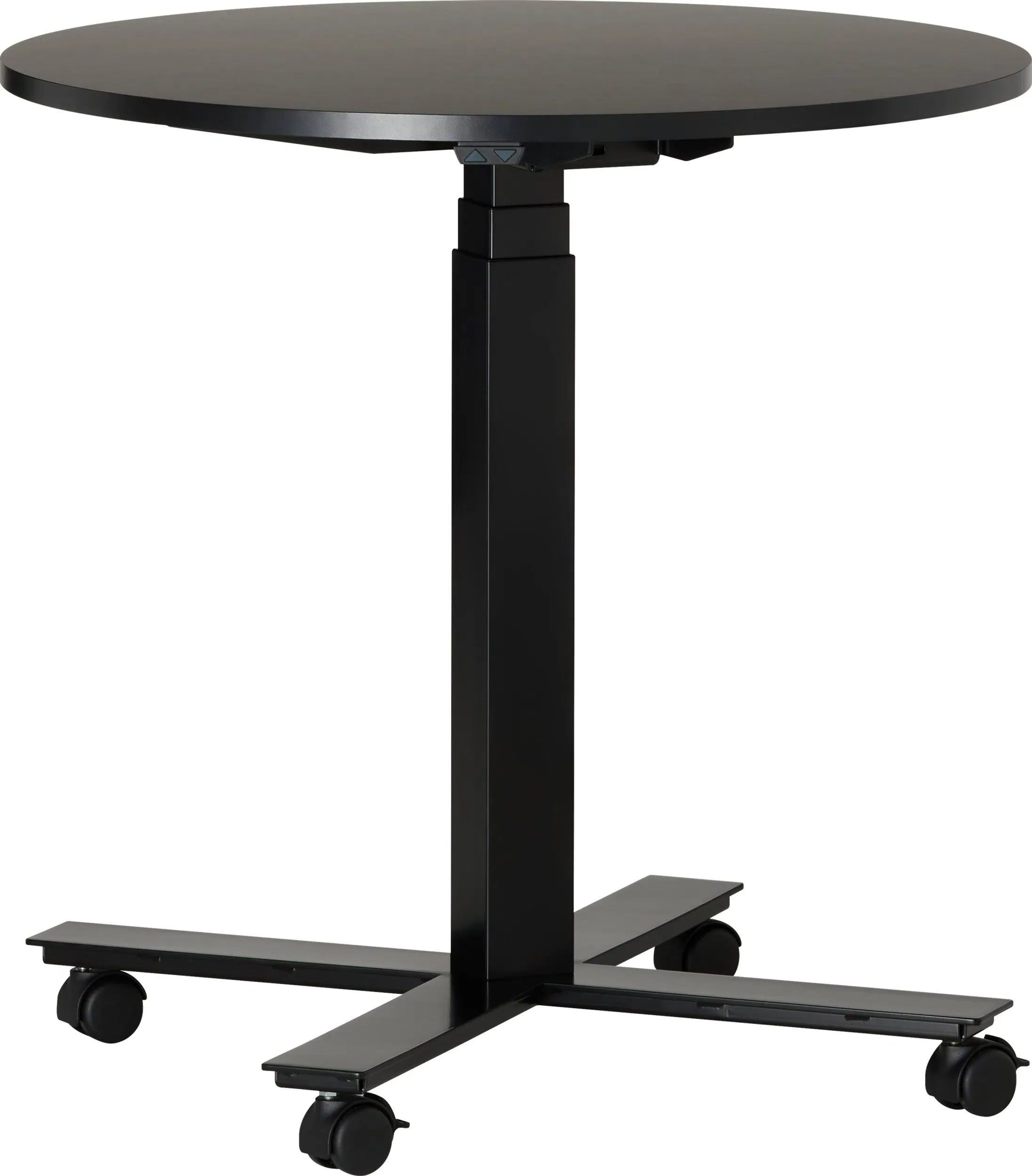 Height-adjustable round conference table