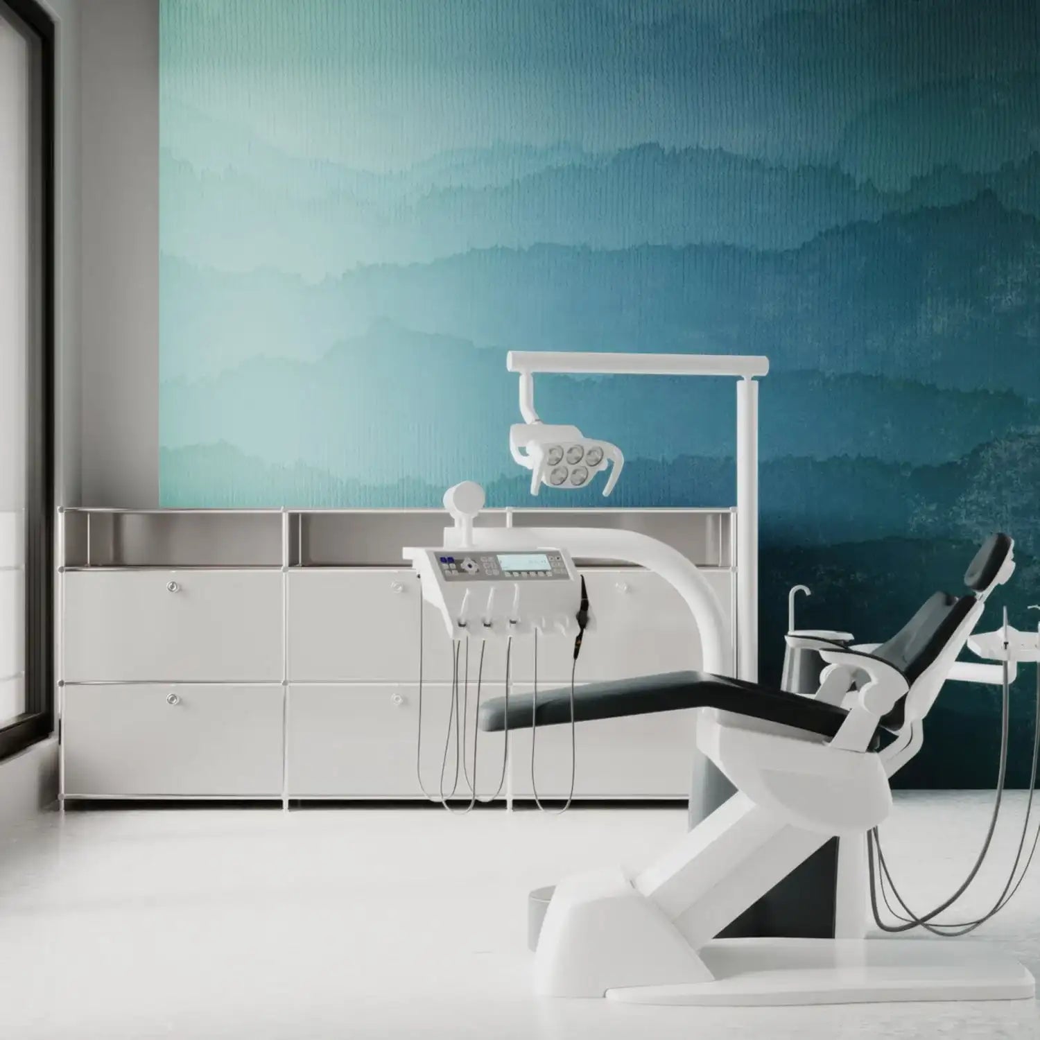 Commode gris clair à 6 tiroirs