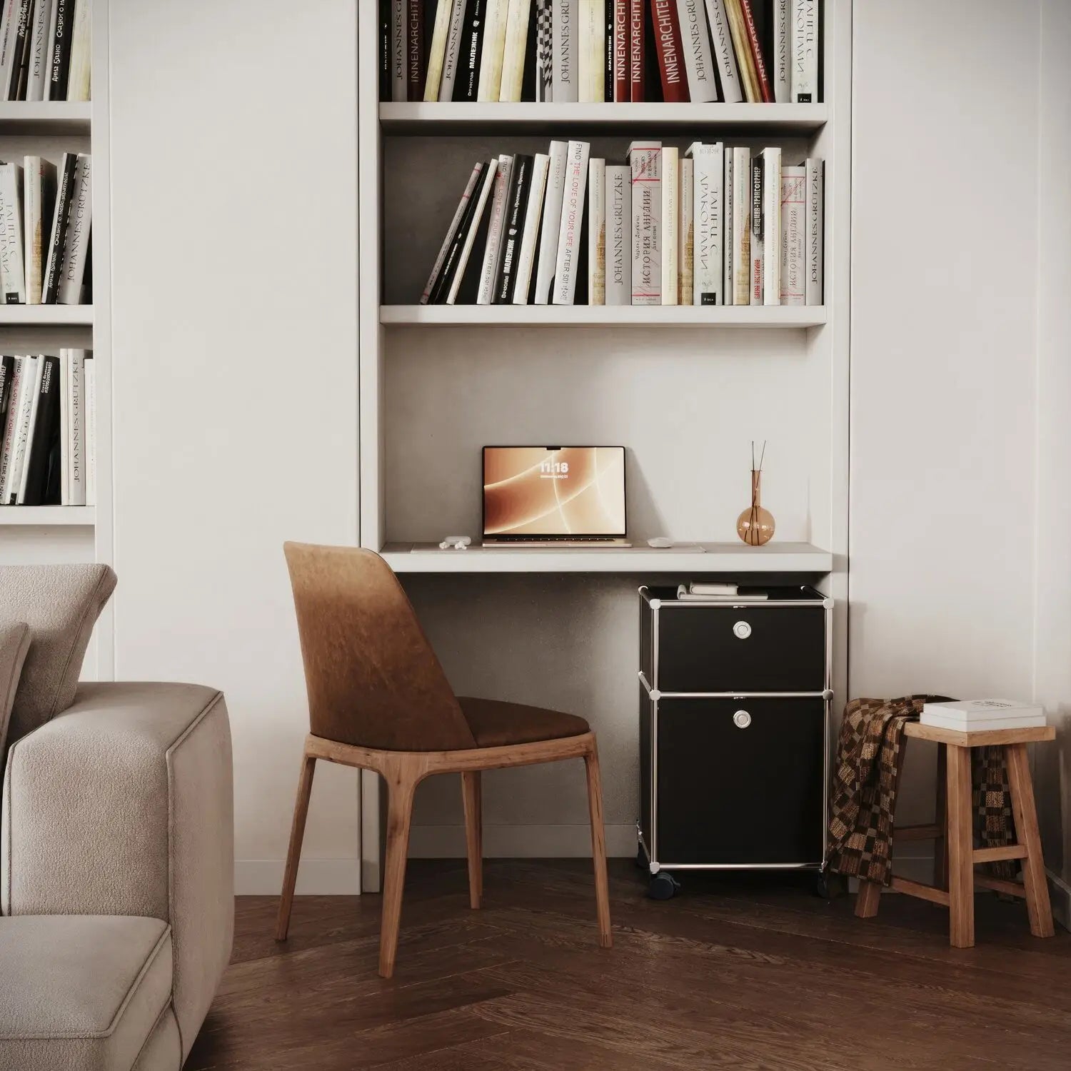 Rolling container with 2 drawers