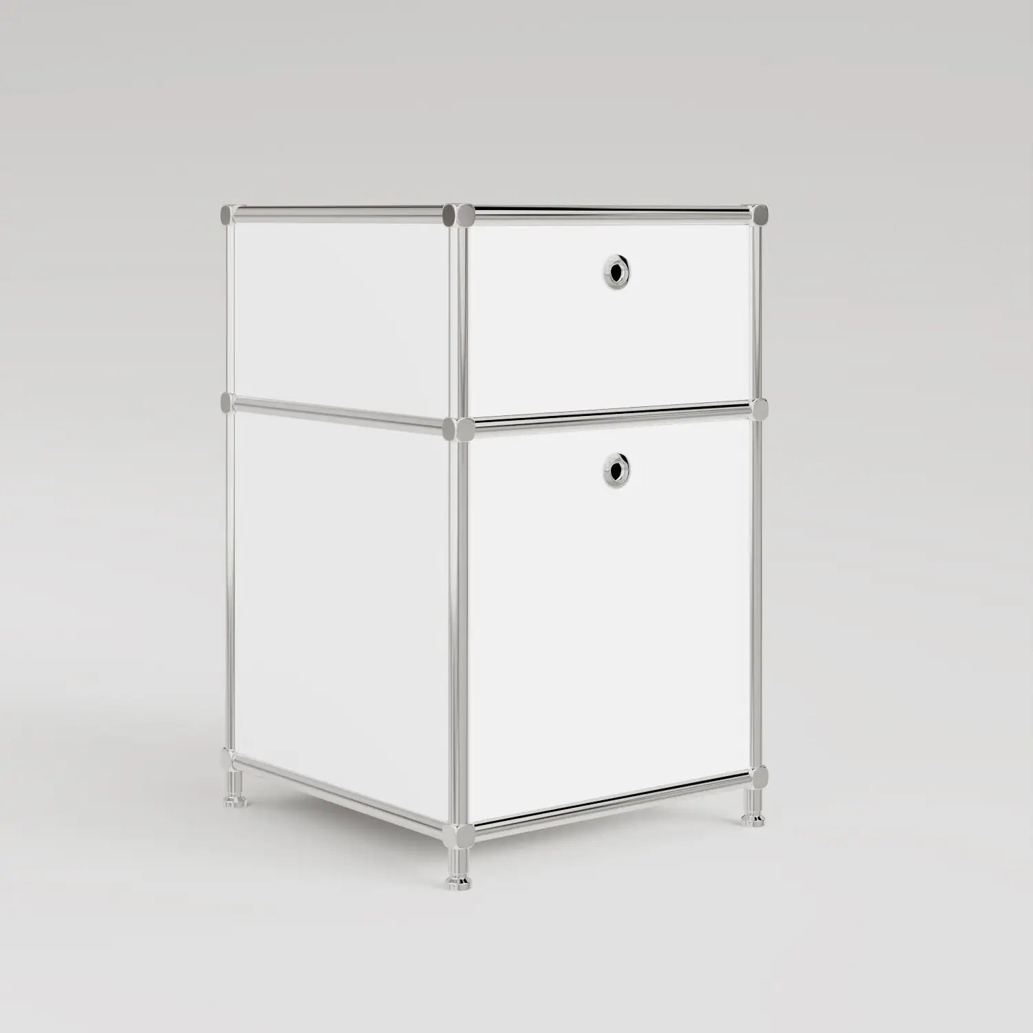 White desk container with 2 drawers