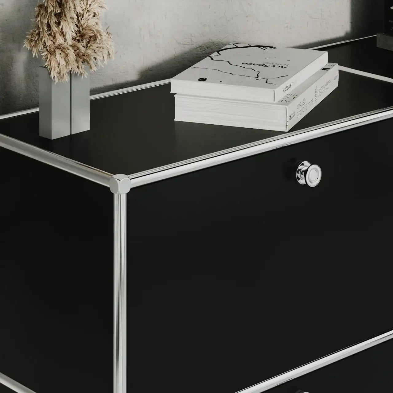 Black sideboard with 3 drawers/flaps