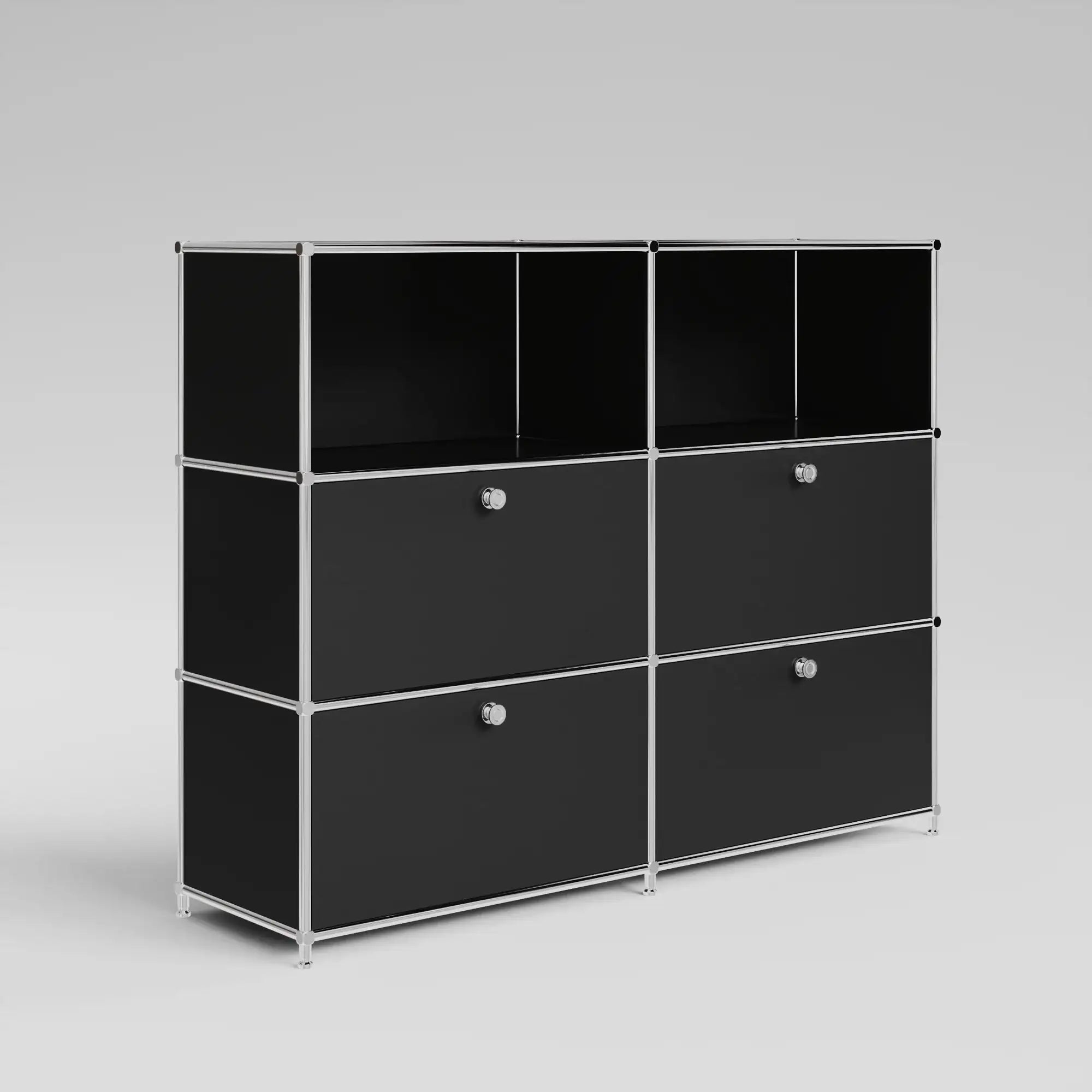 Black sideboard with 2 drawers/flaps
