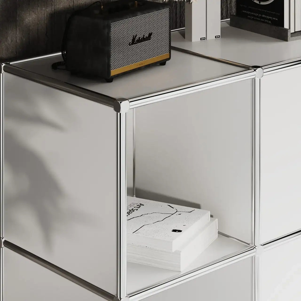 Sideboard in Weiss mit 2 Klappen, 1 Schublade