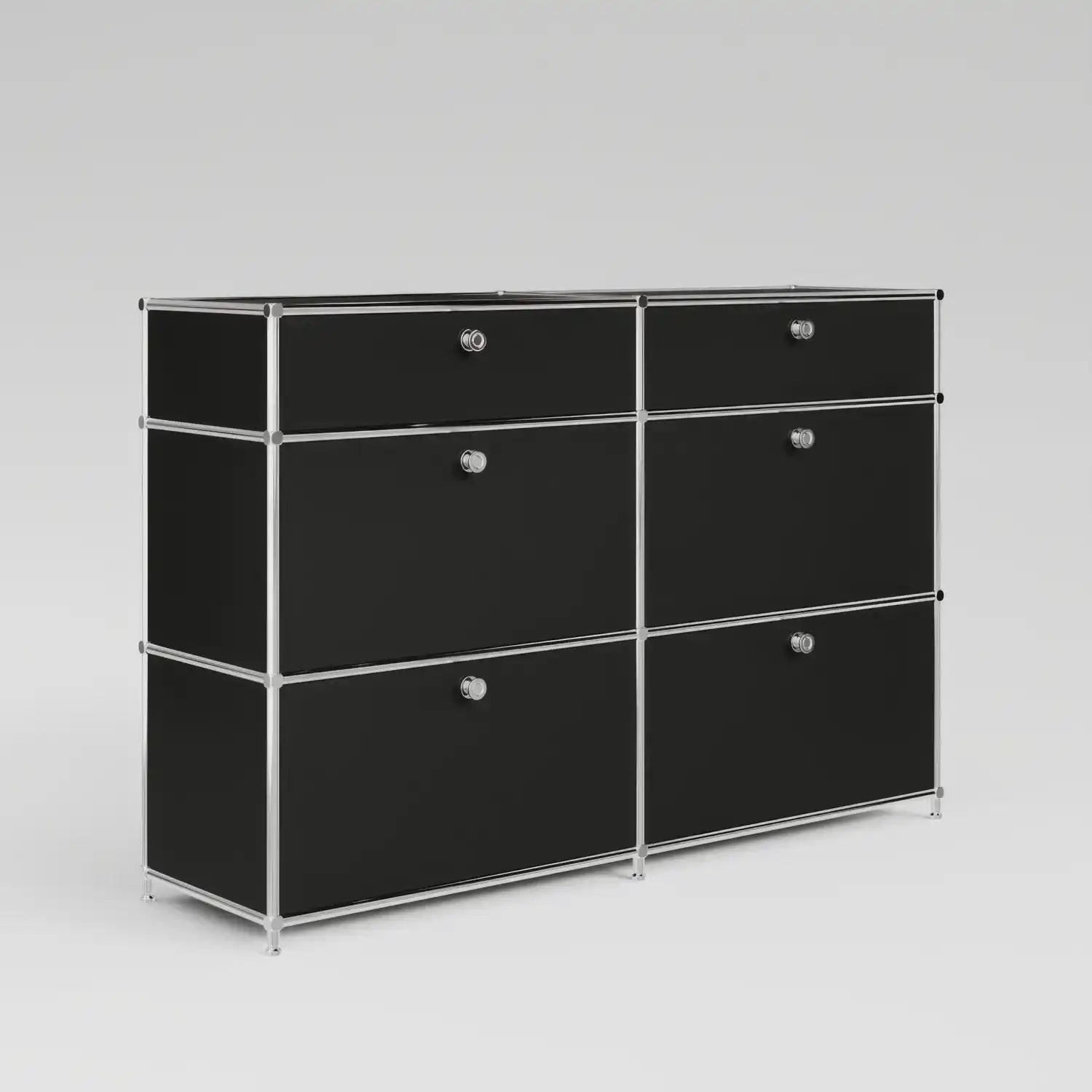 USM Haller Alternative von Flexcube: Kommode in Schwarz mit 6 Schubladen