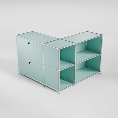 Ecksideboard mint mit 2 Klappen und Lochgriff – modernes Sideboard nach Maß