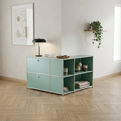 Ecksideboard mint mit 2 Klappen und Lochgriff – modernes Sideboard nach Maß