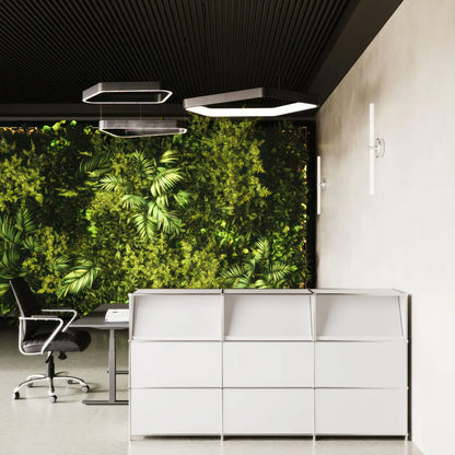 Reception desk in white with 3 brochure holders