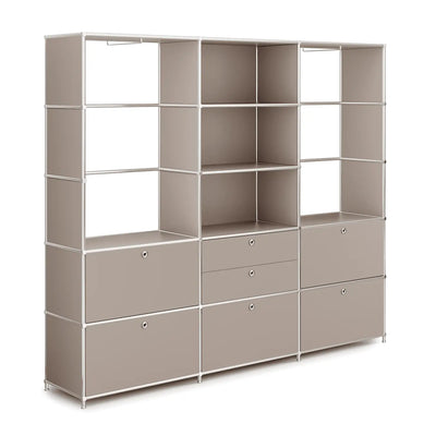 Wardrobe in elegant taupe