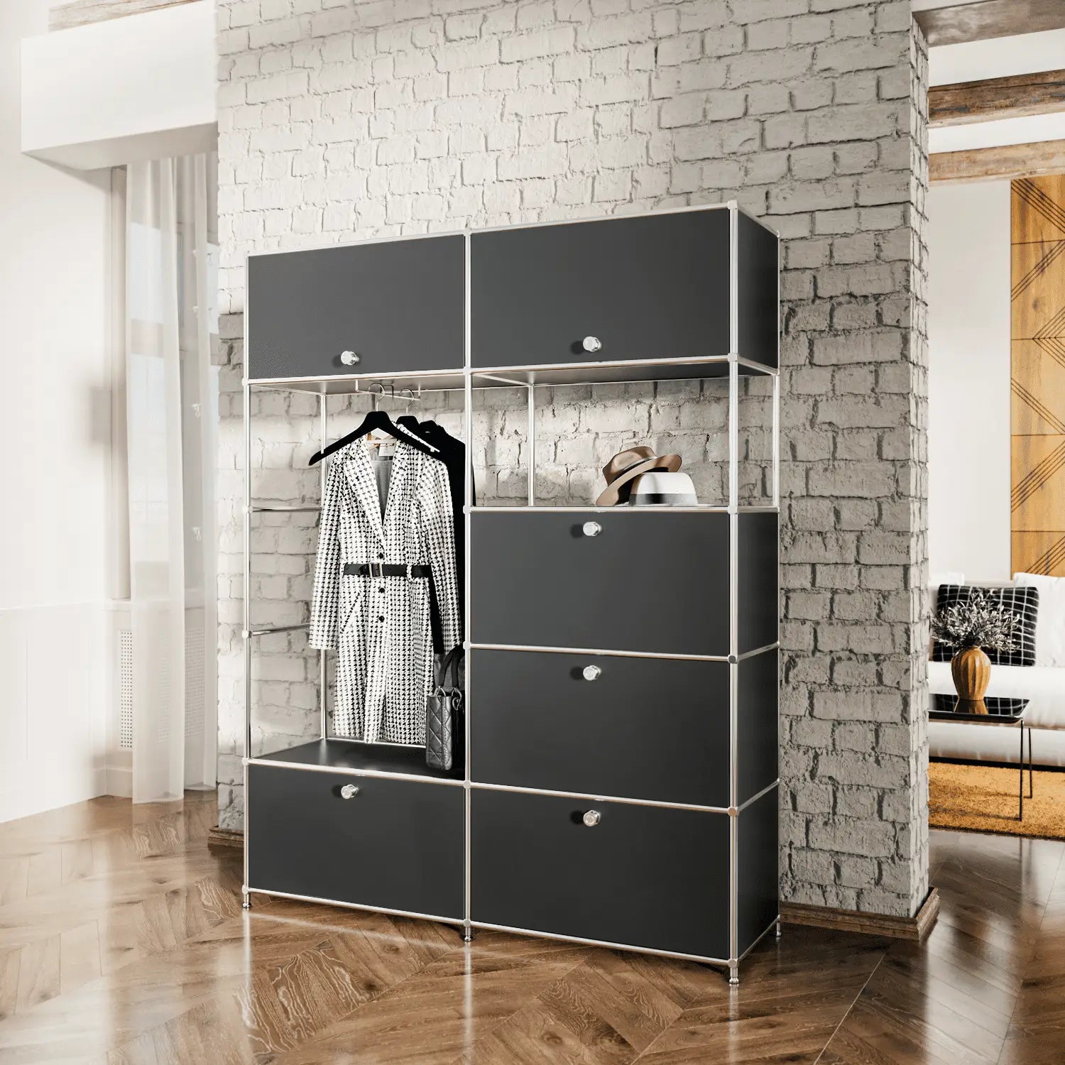 Wardrobe in classic black