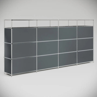 Grosse Empfangstheke in Dunkelgrau