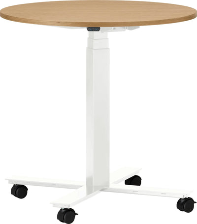 Table de conférence ronde réglable en hauteur