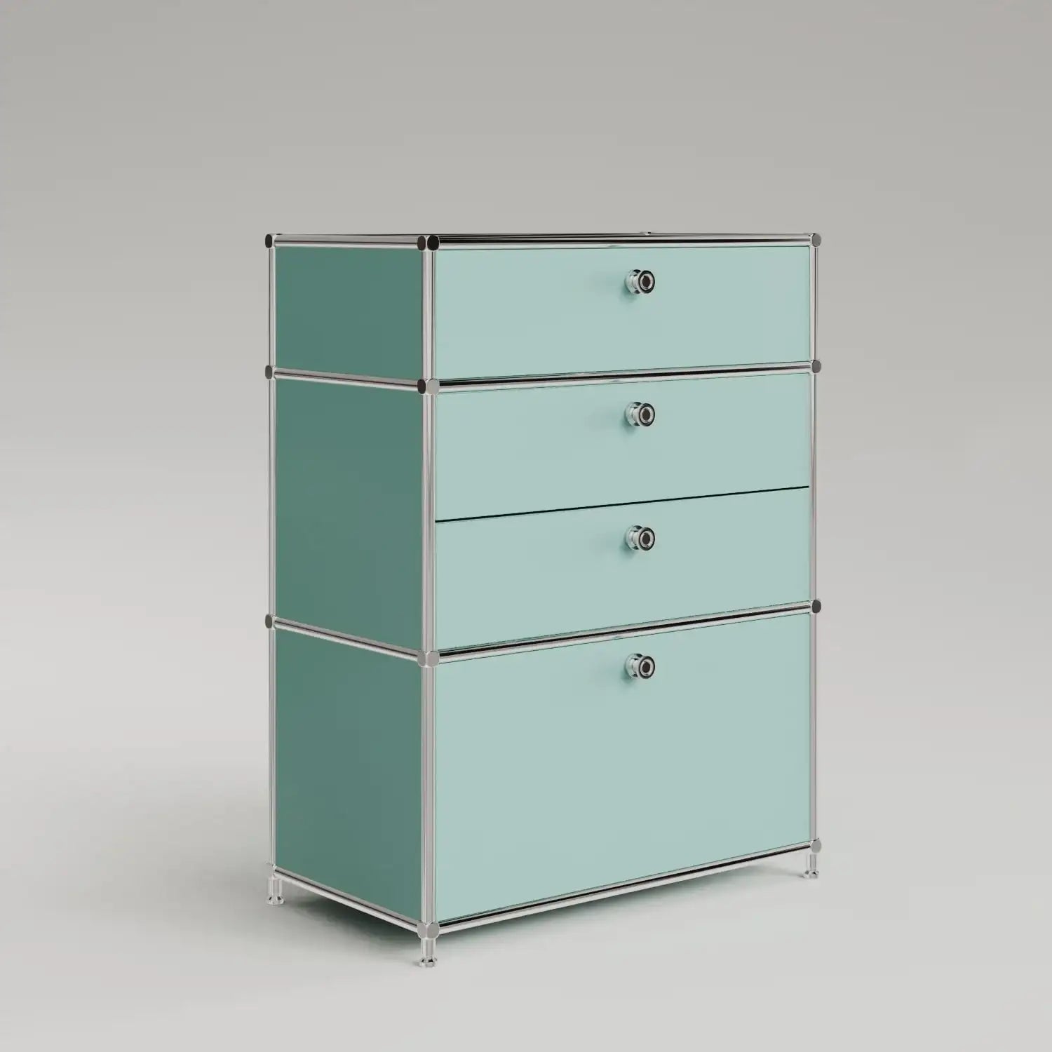 Commode vert menthe à 4 tiroirs