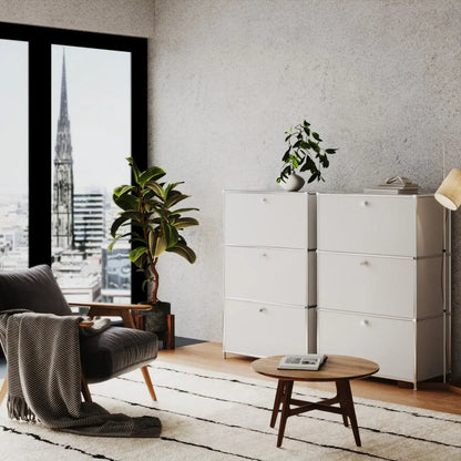Kommode in Weiss mit 3 Schubladen
