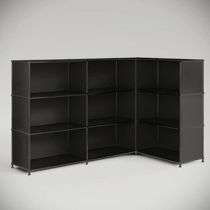 Kompakte Empfangstheke in Chromschwarz