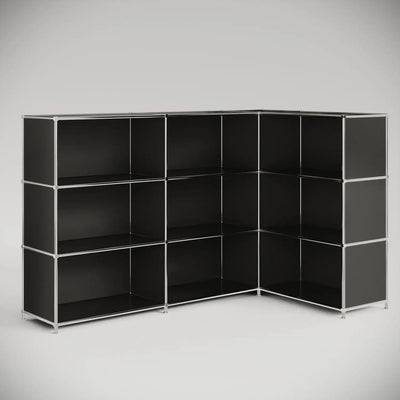 Compact L-shaped reception desk