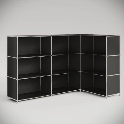 Compact L-shaped reception desk