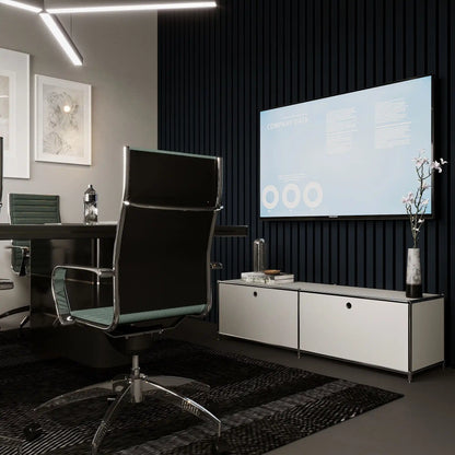 Lowboard in light grey with 2 doors