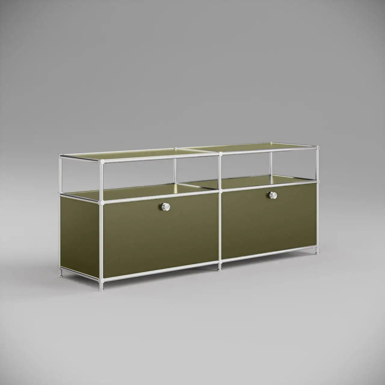 Lowboard in Olivgrün mit 2 Klappen