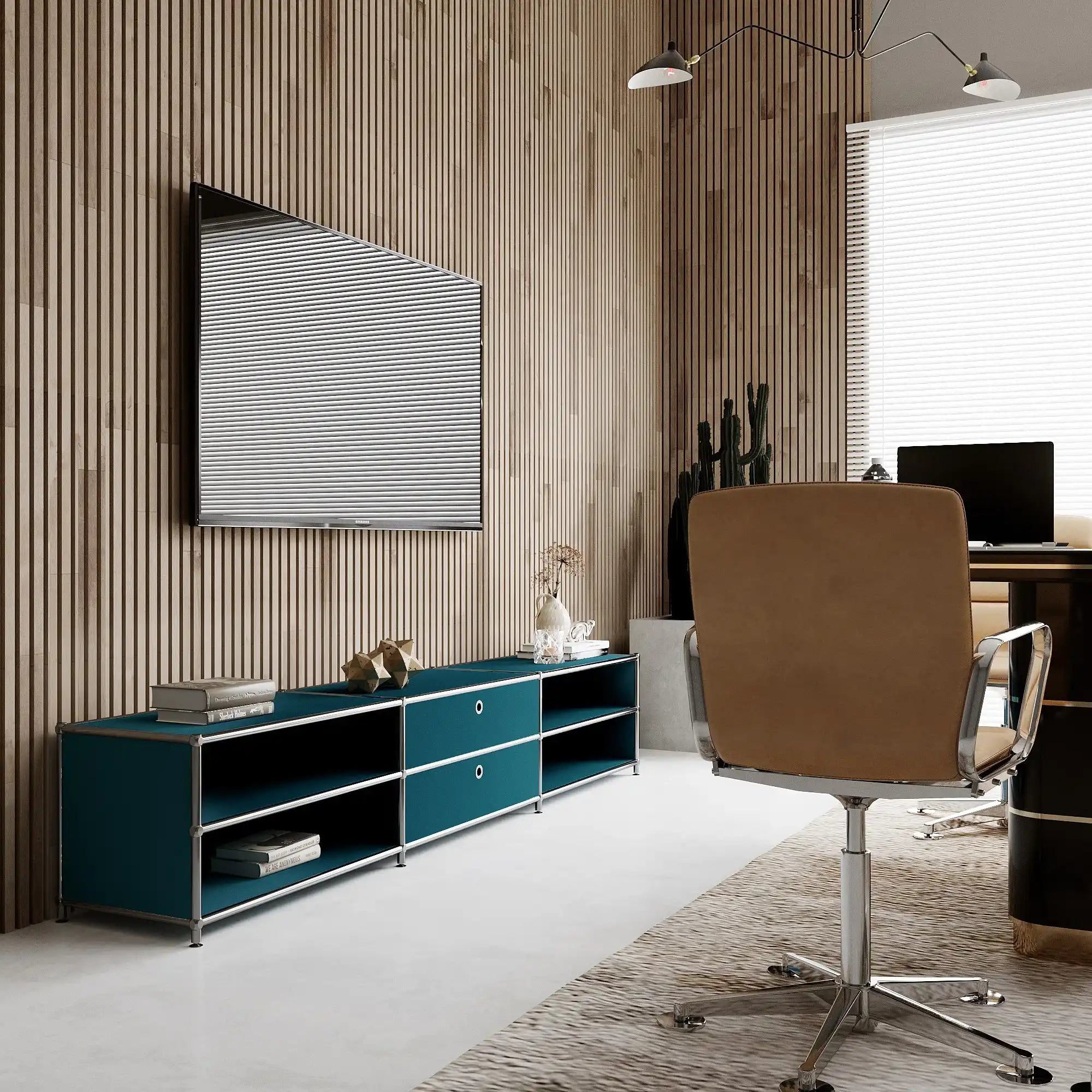 Lowboard in Petrol mit 2 Schubladen