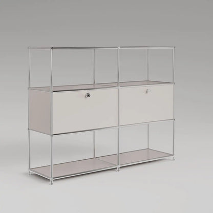 Shelf in taupe with 2 doors