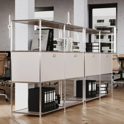 Shelf in taupe with 2 doors