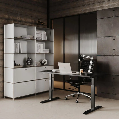 Étagère blanche à 2 tiroirs/rabats