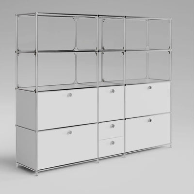 White shelf with display case function
