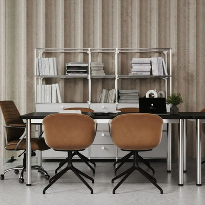 White shelf with display case function