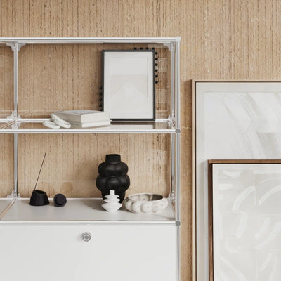 White shelf with display case function