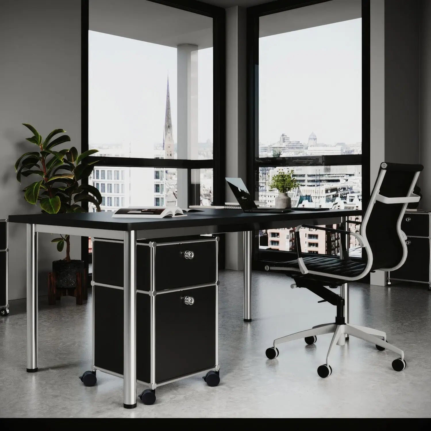 Rolling container with 2 drawers