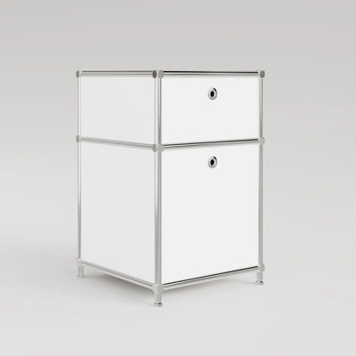 Schreibtischcontainer in Weiss mit 2 Schubladen