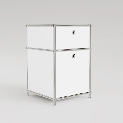 White desk container with 2 drawers