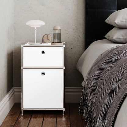 White desk container with 2 drawers