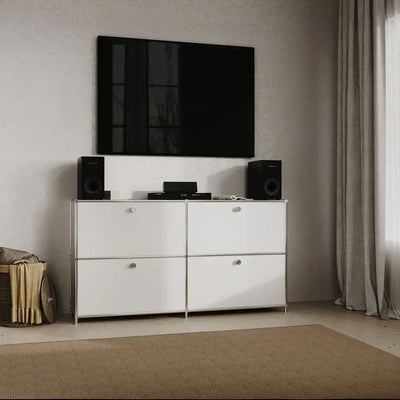 White sideboard with 4 doors