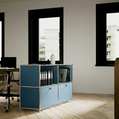 Sideboard in petrol blue with 2 doors