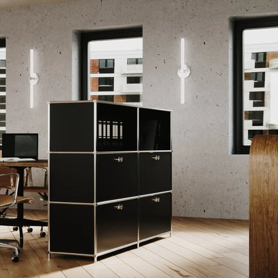 Black sideboard with 2 drawers/flaps