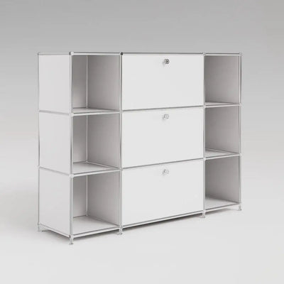 White sideboard with 2 doors and 1 drawer