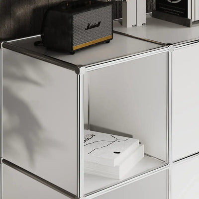 White sideboard with 2 doors and 1 drawer