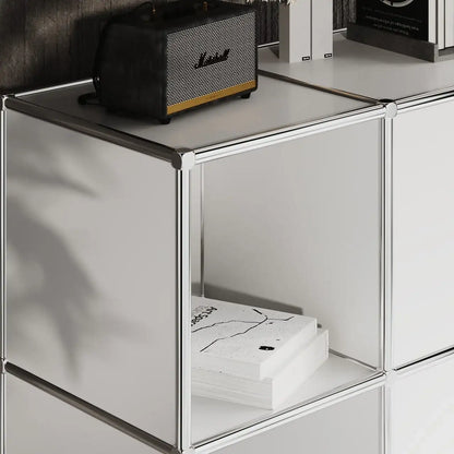 White sideboard with 2 doors and 1 drawer