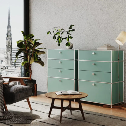 USM Haller alternative from Flexcube: Chest of drawers in mint with 4 drawers