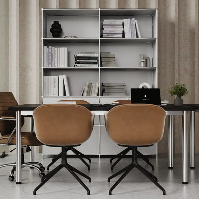 USM Haller alternative from Flexcube: Shelf in white with 2 drawers / flaps