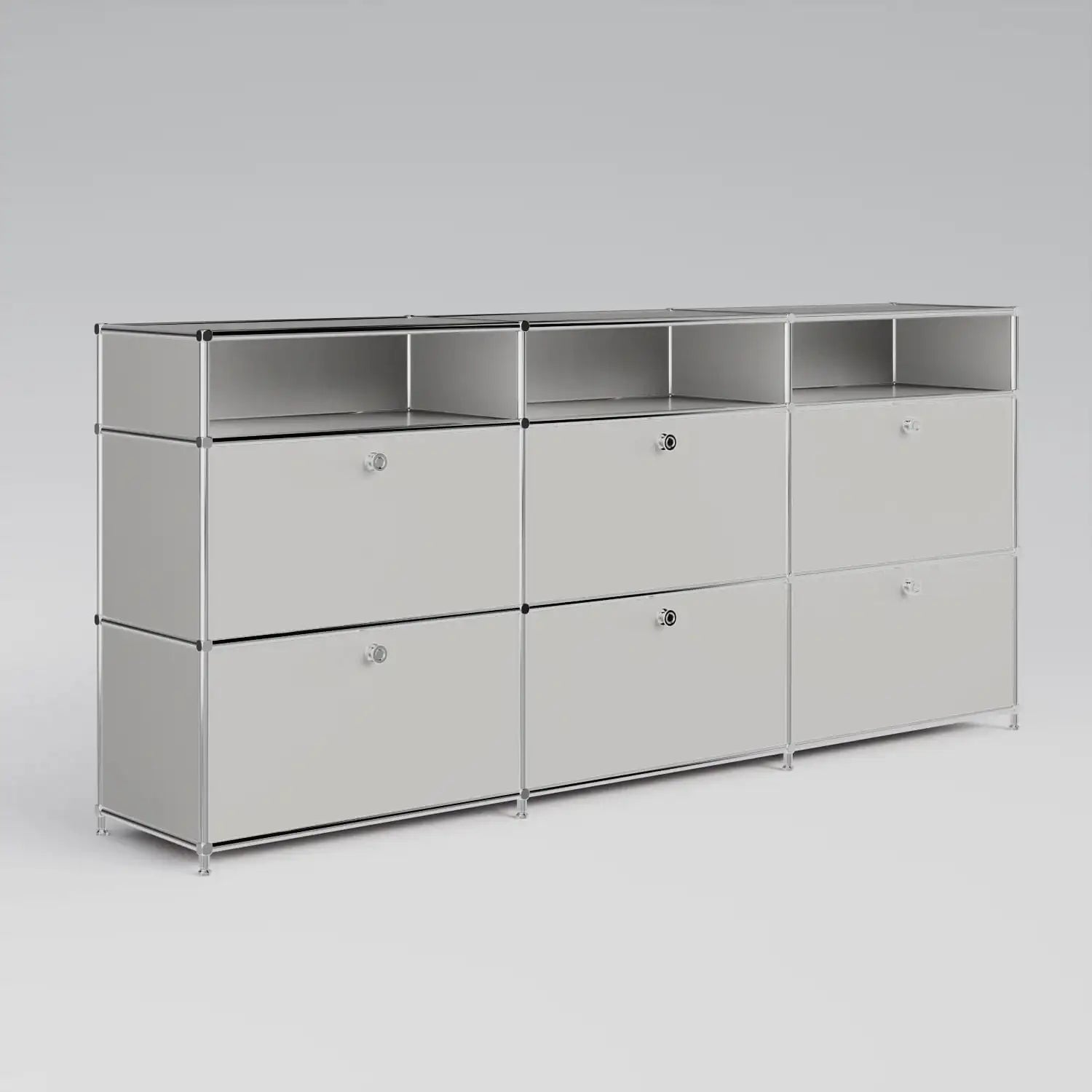 USM Haller Alternative von Flexcube: Kommode in Hellgrau mit 6 Schubladen