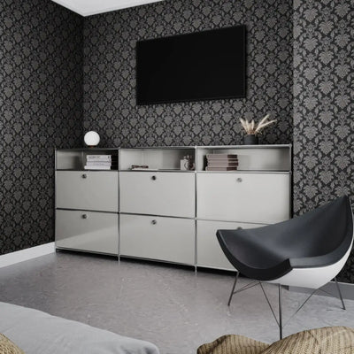 USM Haller alternative from Flexcube: Chest of drawers in light grey with 6 drawers