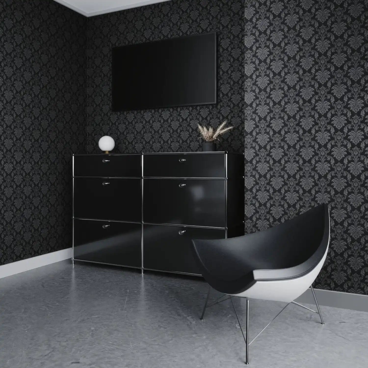 USM Haller Alternative von Flexcube: Kommode in Schwarz mit 6 Schubladen