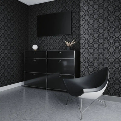 USM Haller Alternative von Flexcube: Kommode in Schwarz mit 6 Schubladen