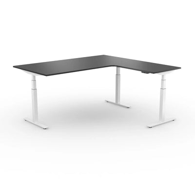 Bureau réglable en hauteur Flexcube, bureau d'angle professionnel