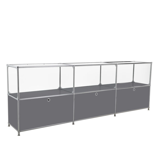 Buffet / Vitrine avec 3 portes abattantes