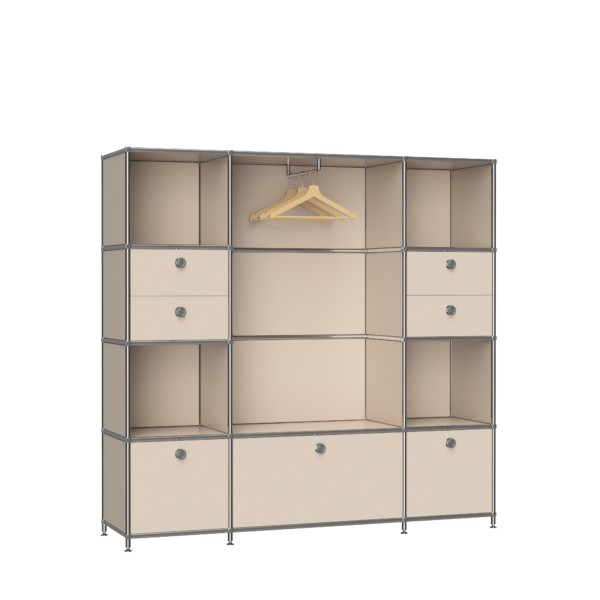 Armoire de rangement taupe 153x40x195cm