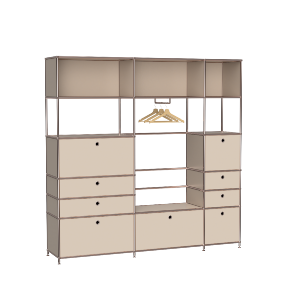 Wardrobe combination taupe 190x40x195cm